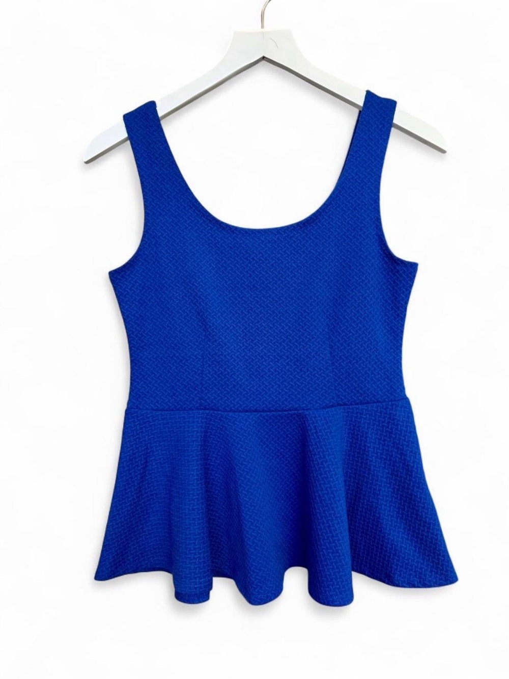 Vintage Y2K Forever 21 Royal Blue Peplum Tank Top Size S